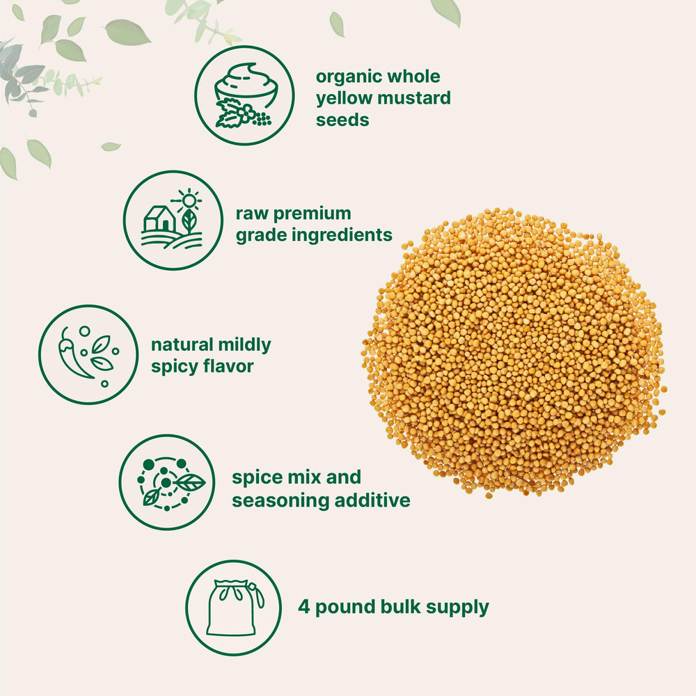 Premium-grade yellow mustard seeds 4 lb
