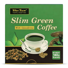 Premium Green Coffee with Ganoderma and Herbal Extracts box and sachets