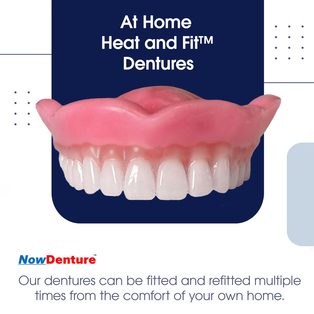 USA-made premium immediate upper dentures with shade A1