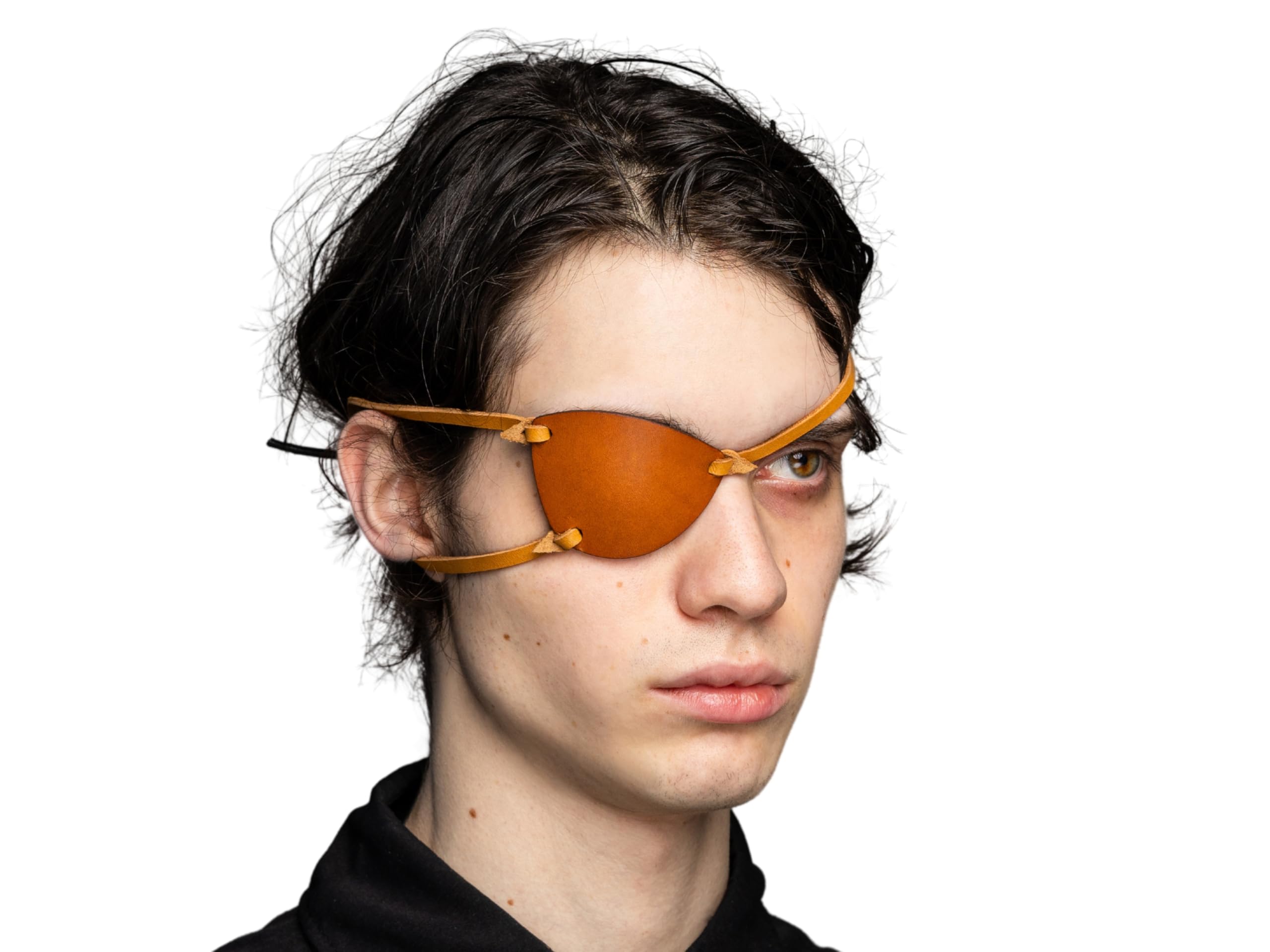 Packaging view showing 1x Premium Leather Eye Patch