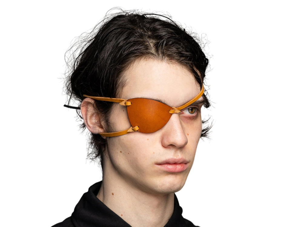 Packaging view showing 1x Premium Leather Eye Patch