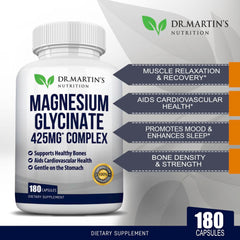 Close-up of magnesium glycinate capsules