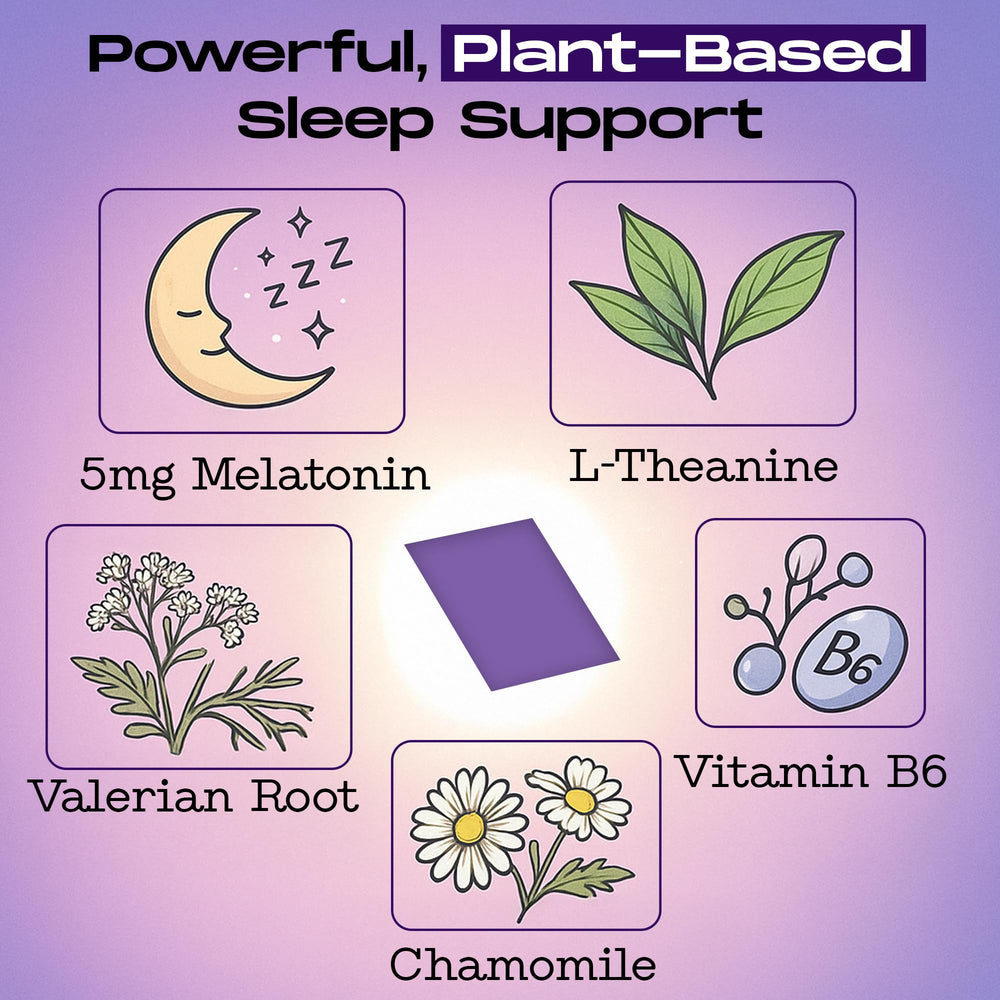 Carrying case with melatonin strips for travel