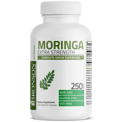 Premium Moringa leaves in capsules providing 5000 mg per serving