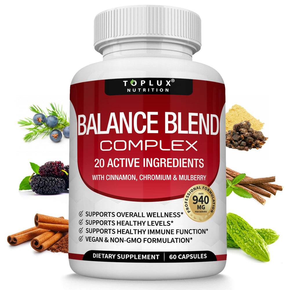 Main product image showing Premium Natural Balance Blend Complex with 60 capsules