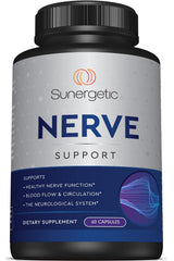 Premium Nerve Support Supplement packaging with bottle and label