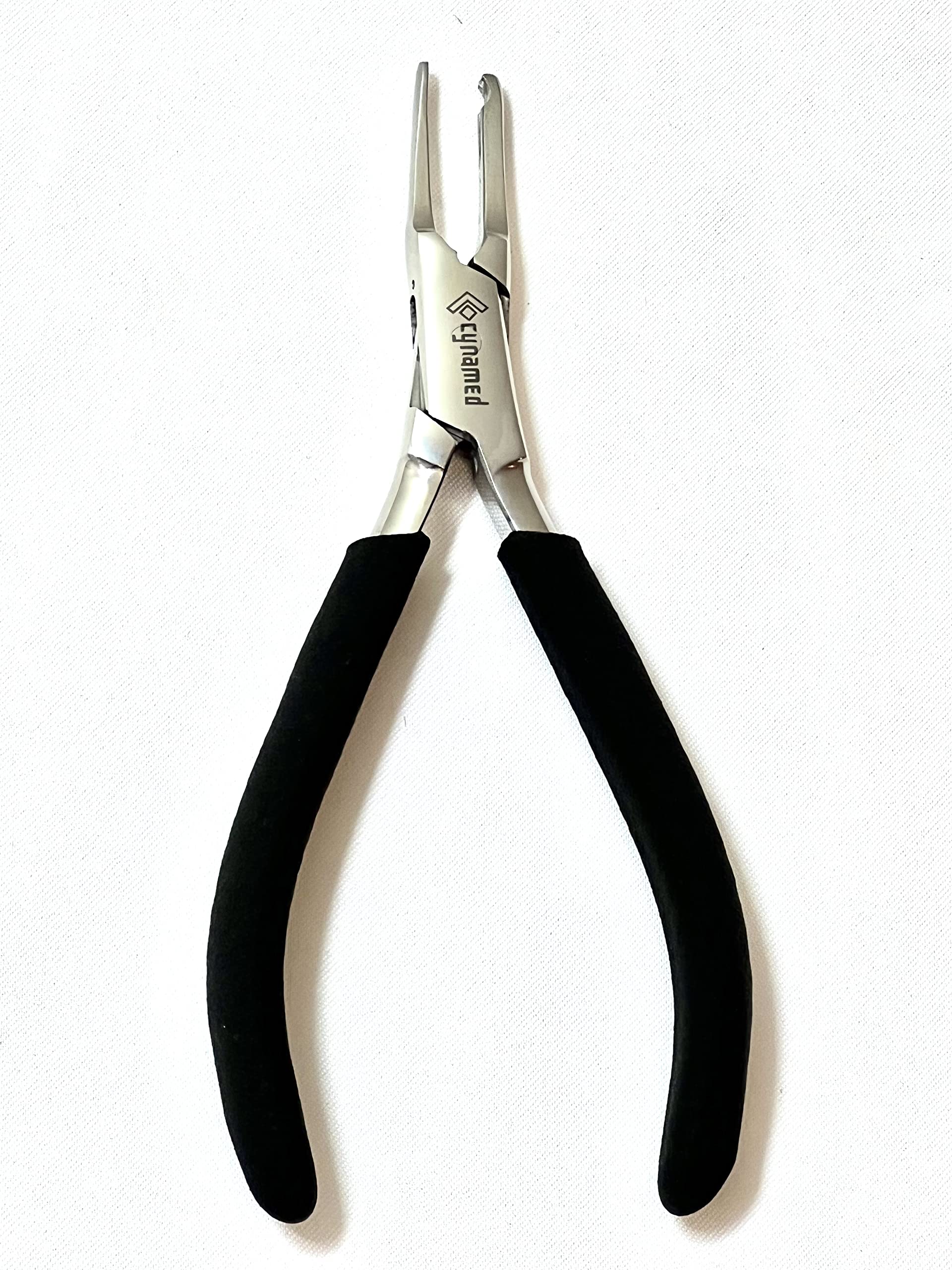 Hand using pliers to adjust glasses nose pad