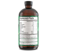 Omega-3 MAX liquid with lemon flavor served on spoon