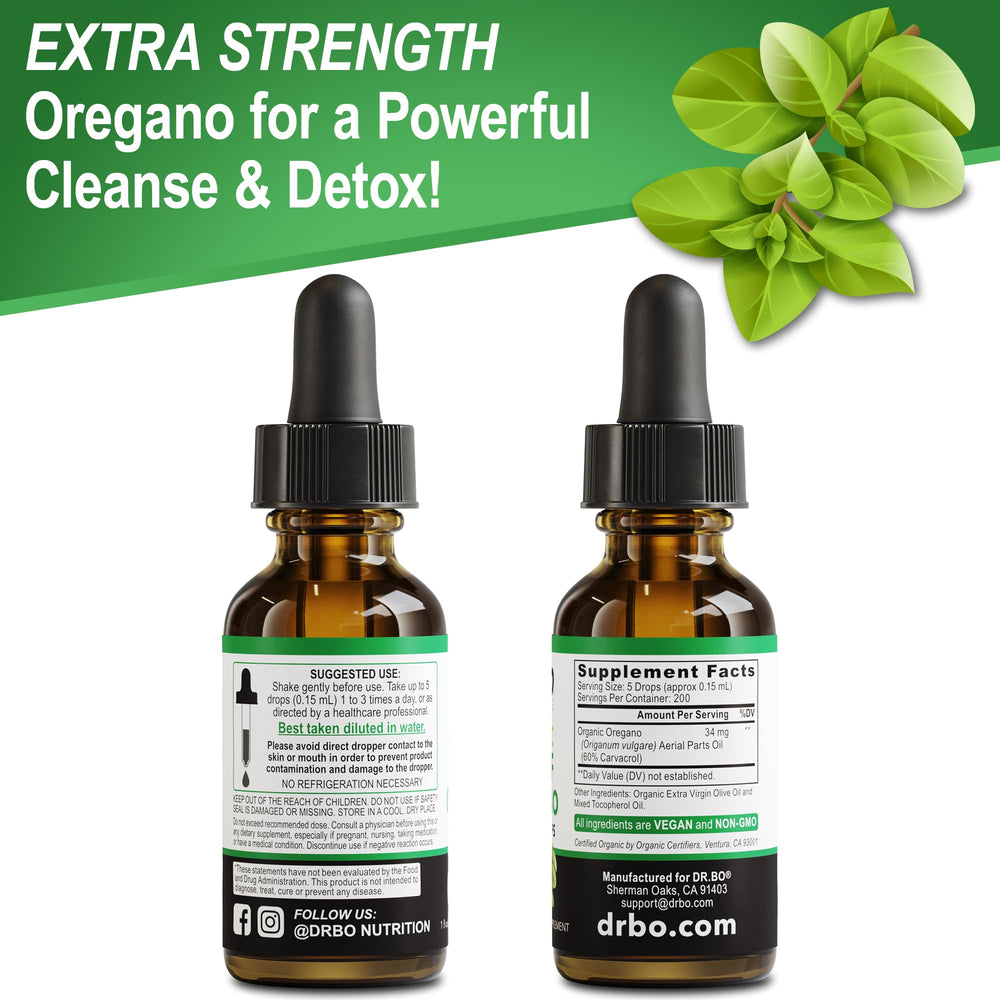 Premium organic oregano oil drops — 1 oz