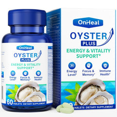 Premium Oyster Supplement bottle with 60 tablets