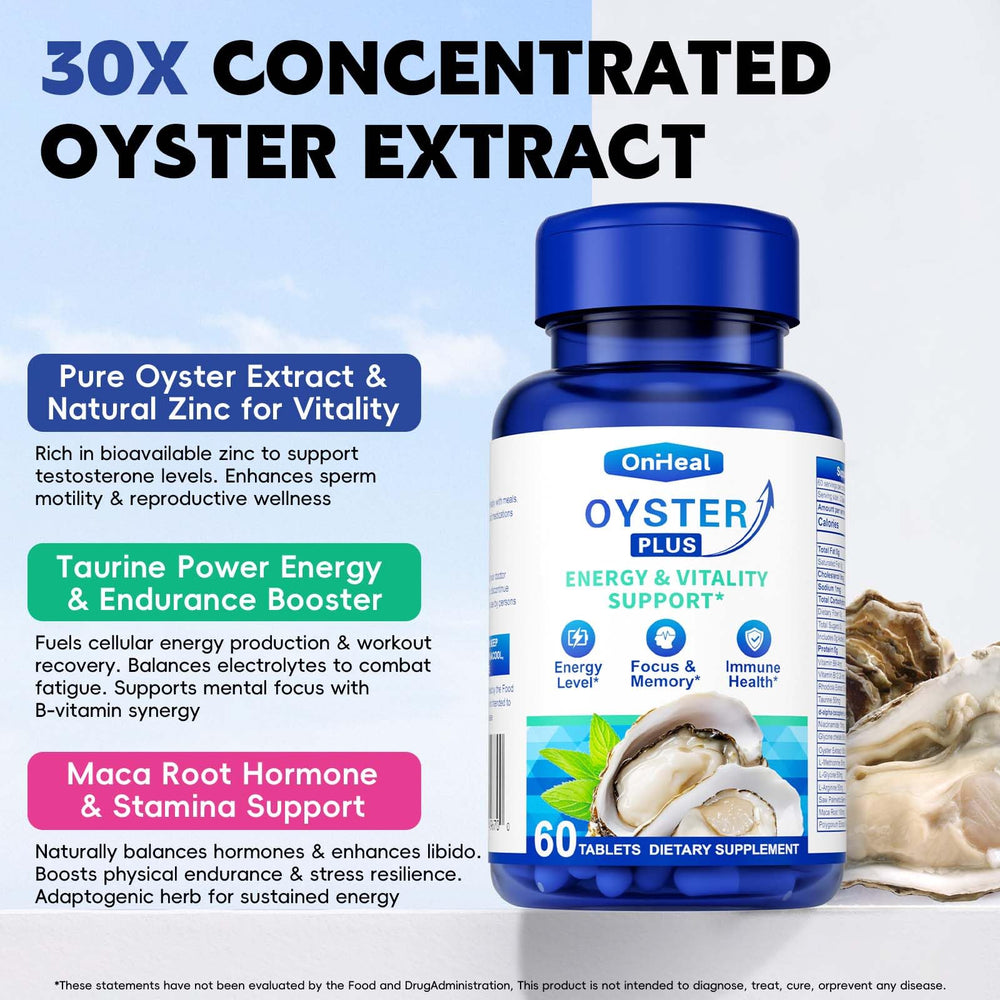Serving of oyster extract tablets