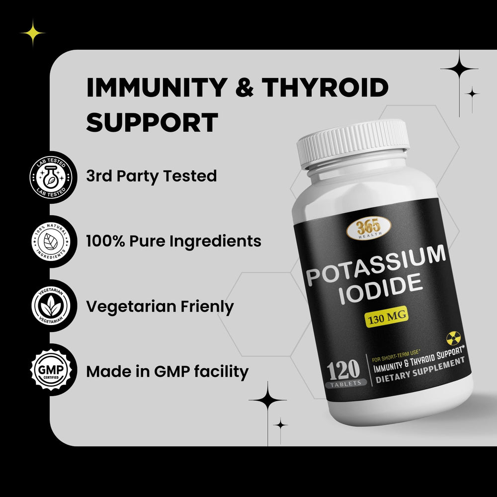 Premium packaging for potassium iodide 130 mg 120 tablets
