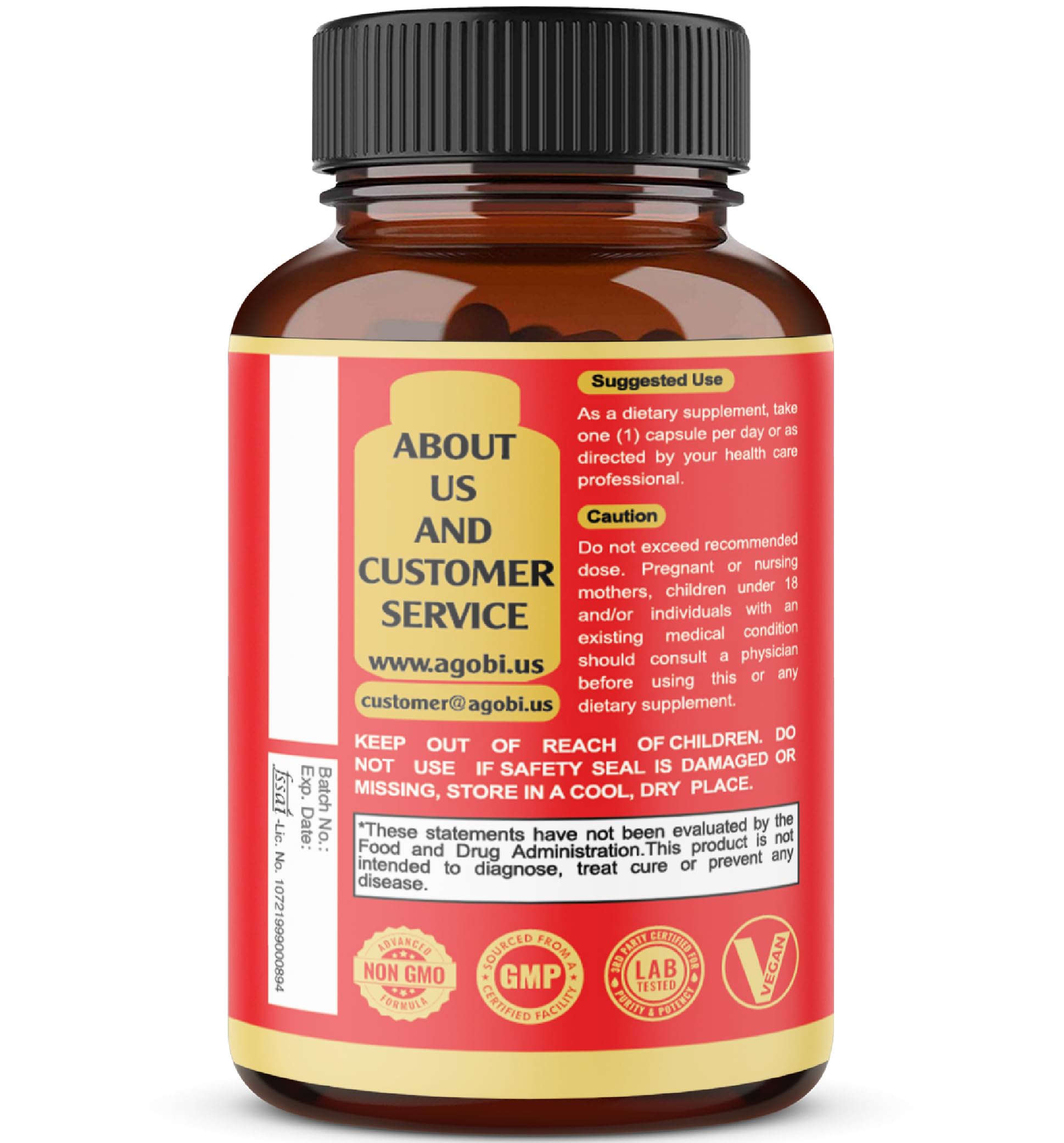 90 capsules per bottle for a 3-month supply