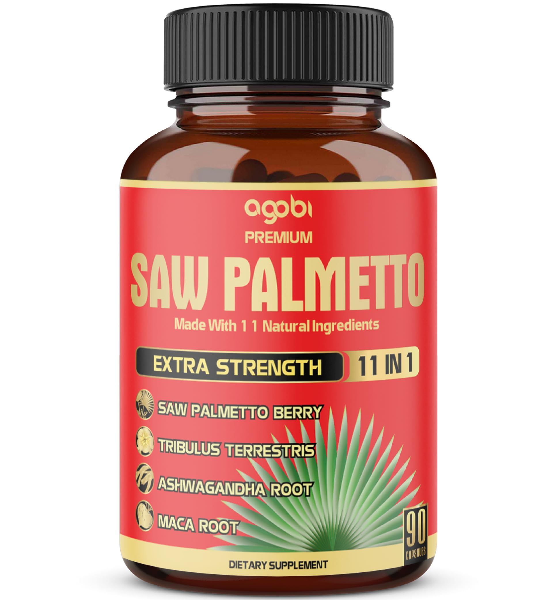 Saw Palmetto Capsules with Ashwagandha, Turmeric, Ginger and Holy Basil