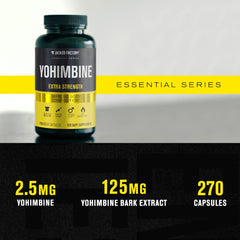 Yohimbine 2.5 mg per capsule premium Yohimbe bark extract