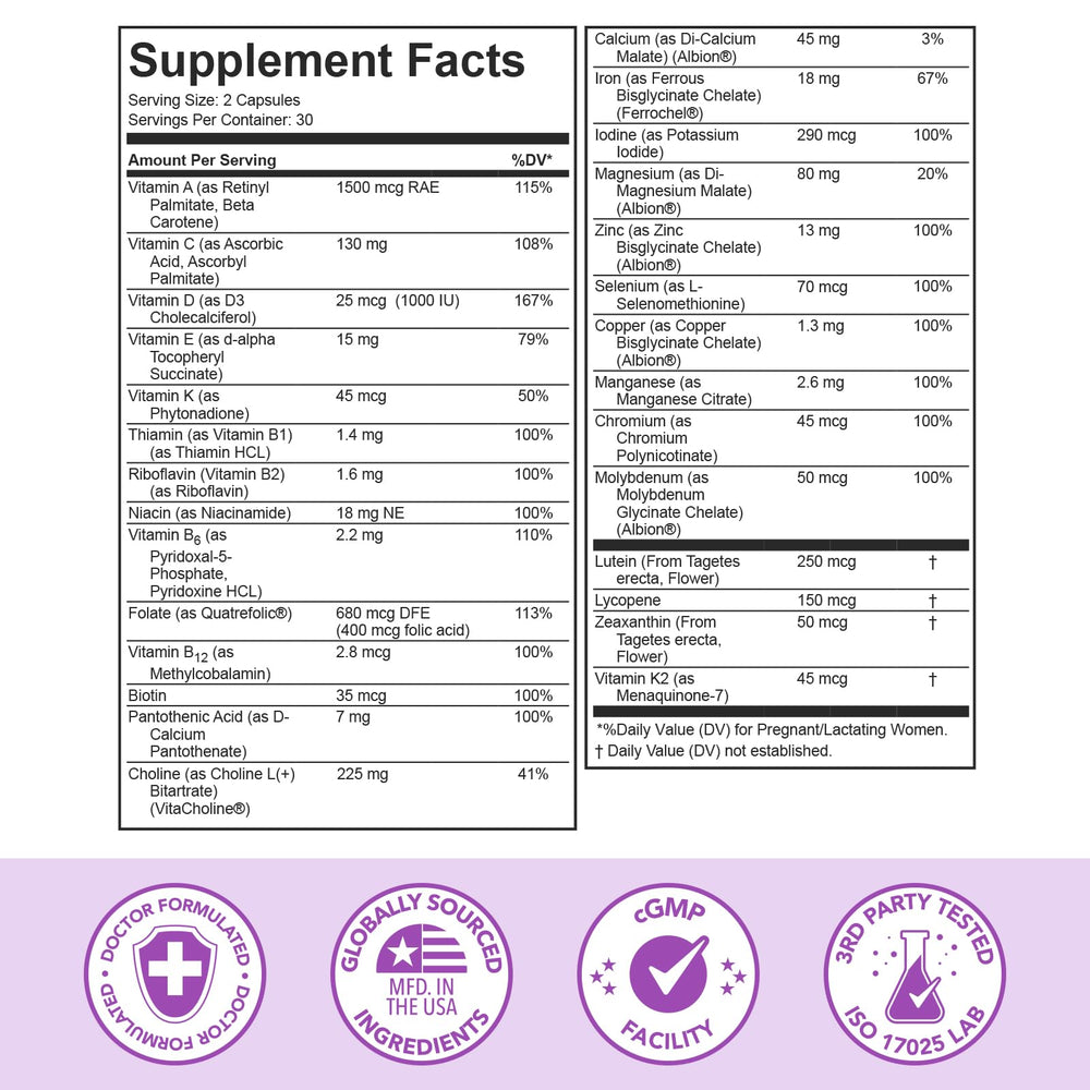 Manufactured in the USA in a cGMP facility