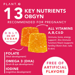 Raspberry-lemon flavored chewable prenatal vitamins