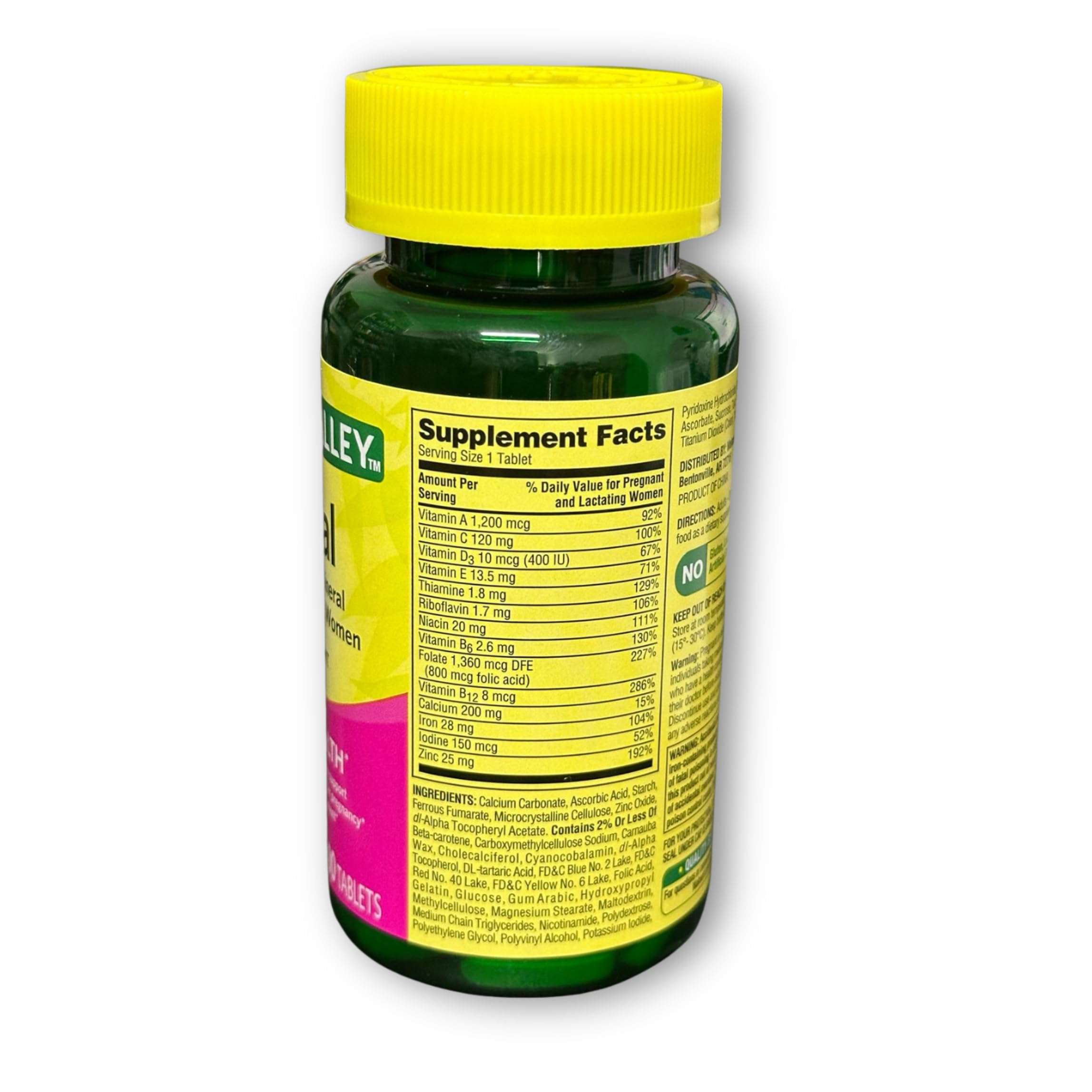 Label indicating gluten-free, lactose-free, no artificial flavors