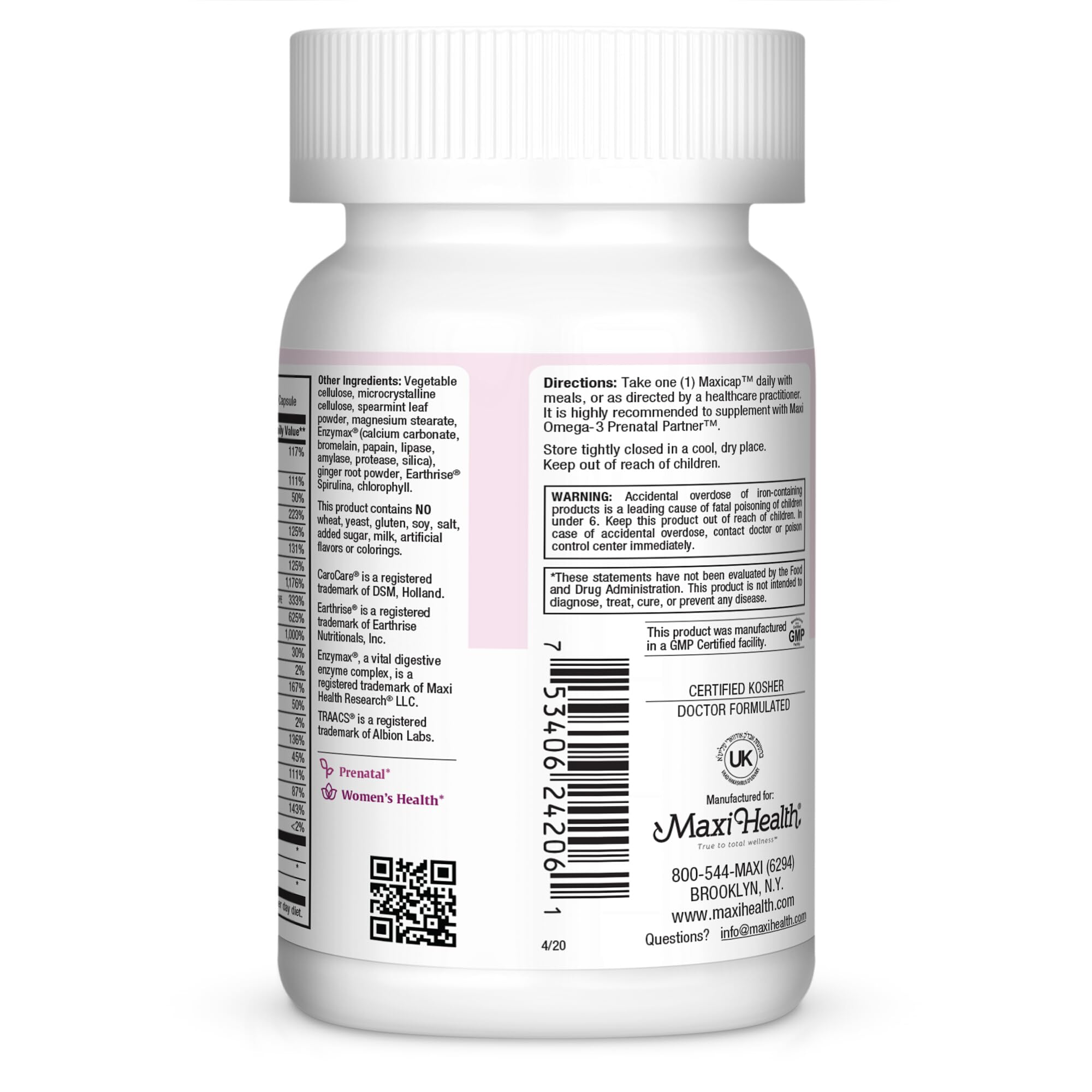 Daily prenatal vitamin use illustration