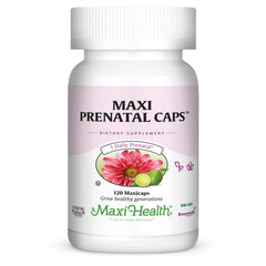 Prenatal vitamins bottle with 120 capsules (packshot)