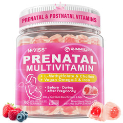 Front view of prenatal vitamins gummies bottle