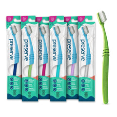 Preserve toothbrushes 6-pack in assorted colors