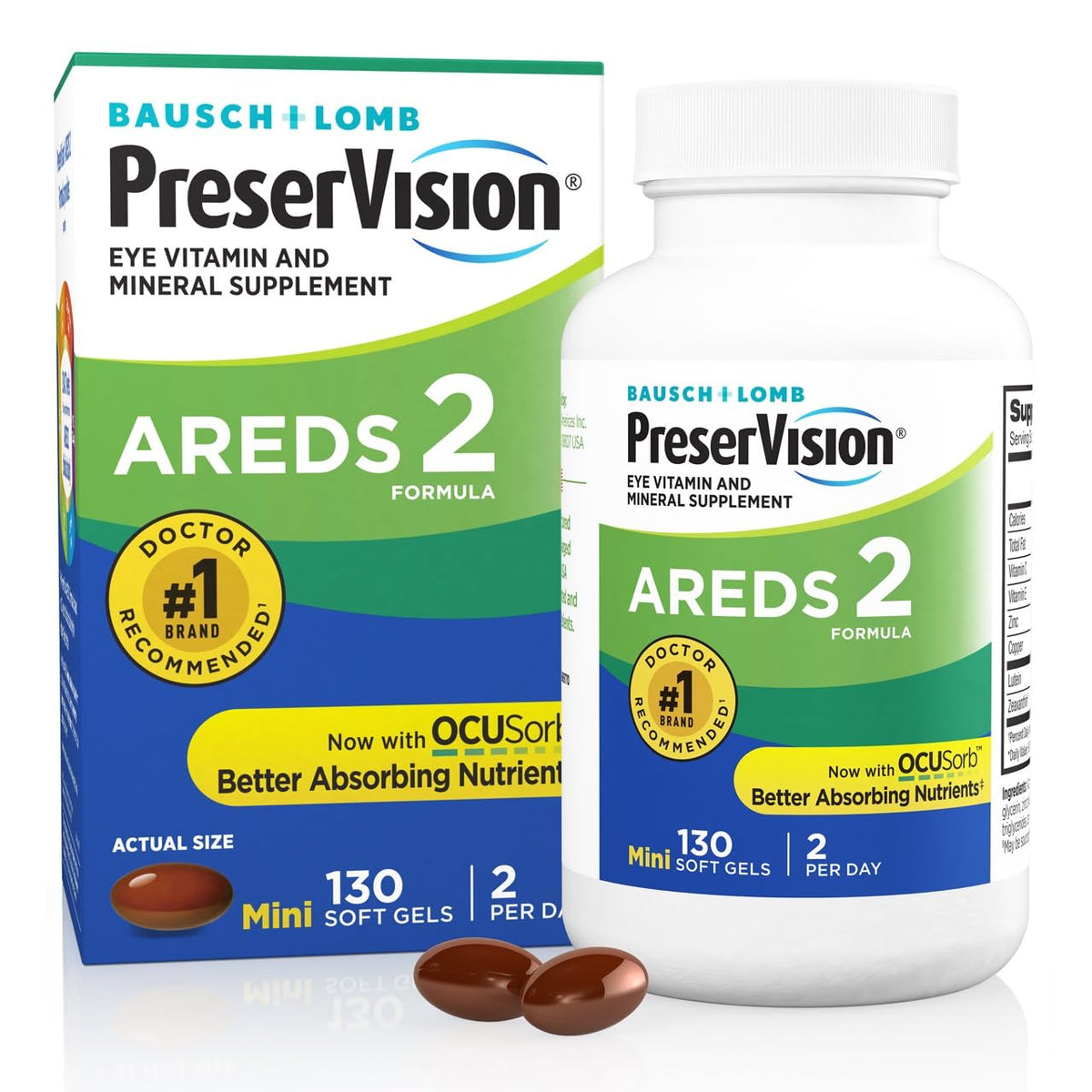 PreserVision AREDS 2 130 softgels bottle