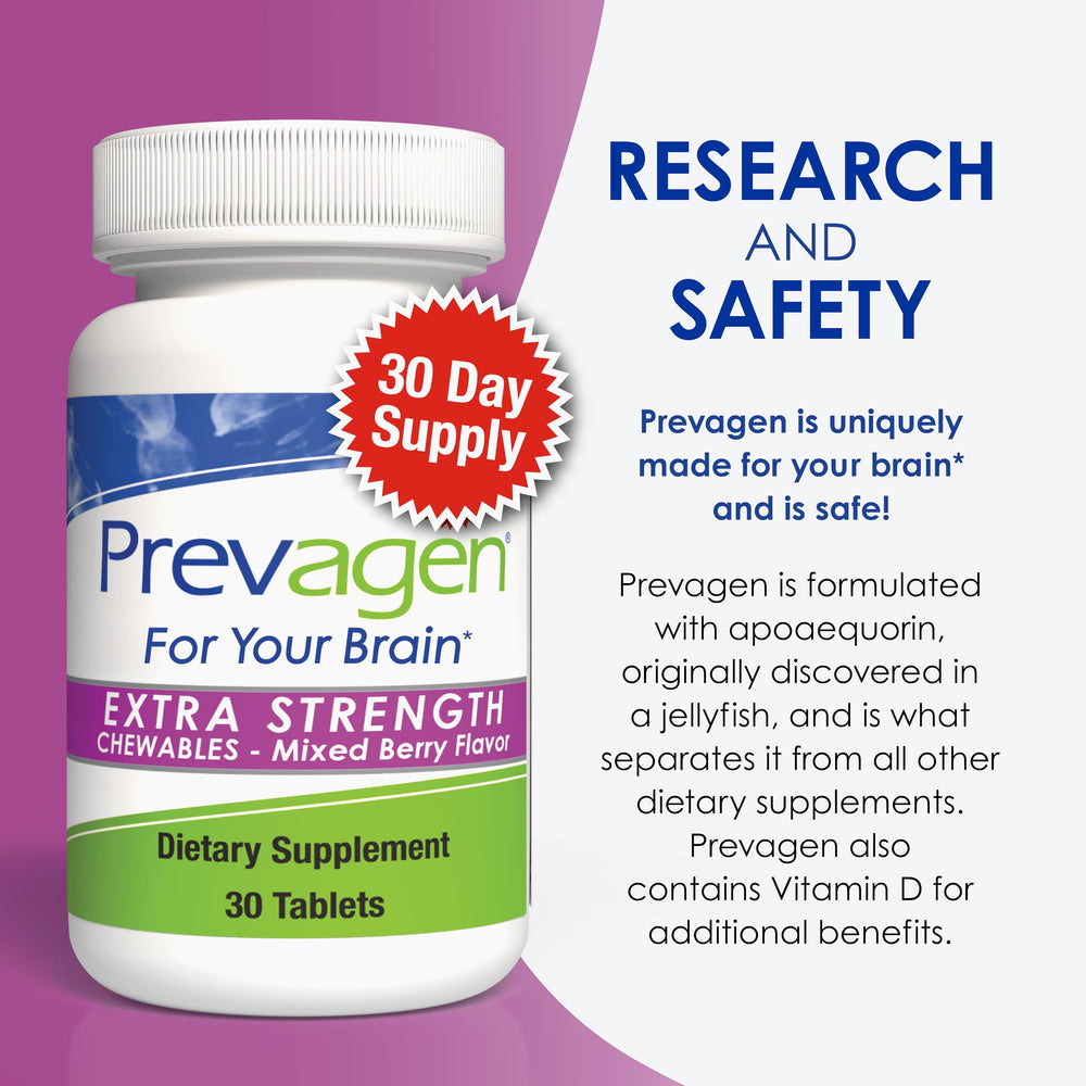 Prevagen Nutrition Facts label on packaging