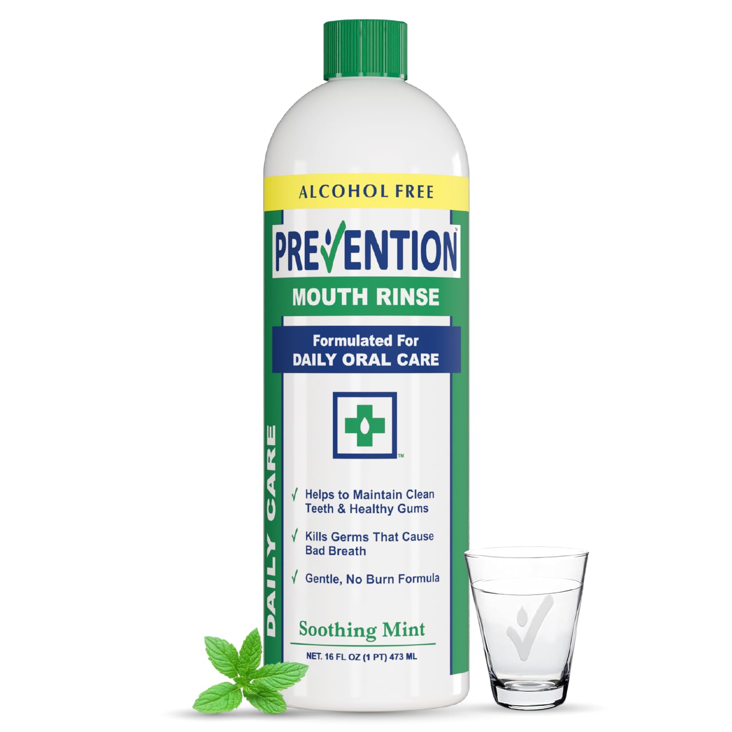 Prevention Daily Care Alcohol-Free Mouthwash bottle 16 oz