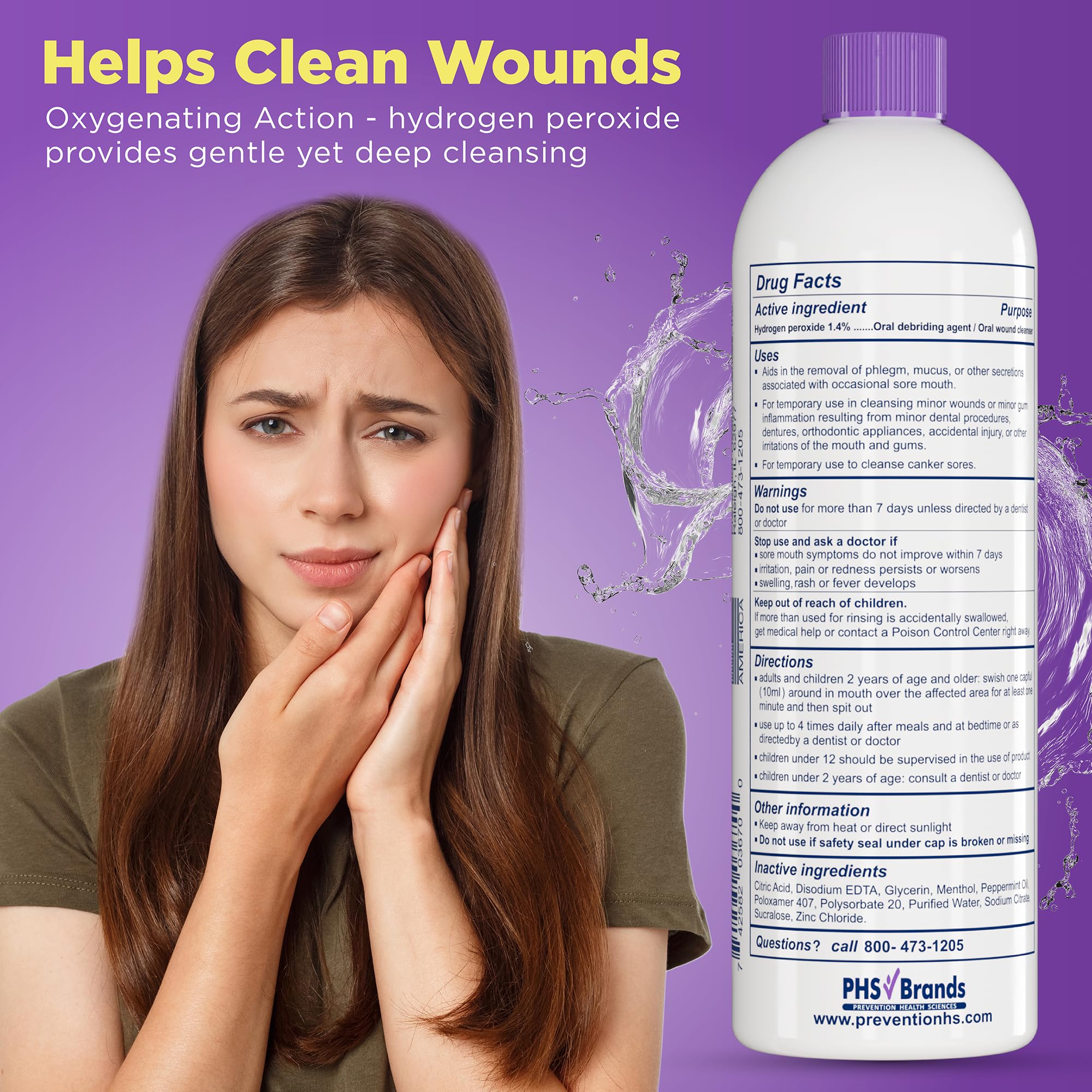 Minty soothing flavor illustration for Prevention Mouth Sore Rinse