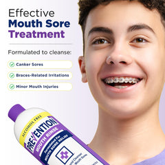 Ingredients close-up: hydrogen peroxide, zinc, glycerin, sodium citrate