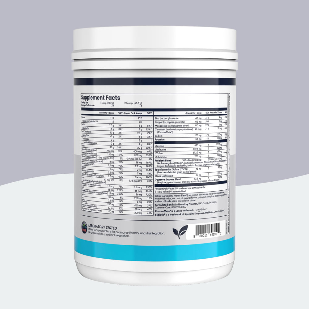 Product image: Nourify Plus Vanilla plant-based protein shake front view