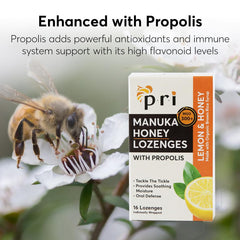 Propolis and natural ingredients highlighted on packaging
