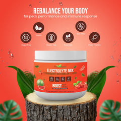 Pride Naturals Electrolyte Powder dissolving in water for rapid hydration