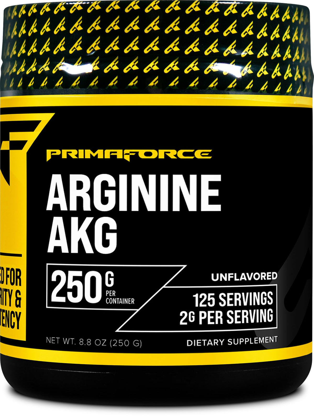 Front label of PrimaForce AAKG Arginine Powder 250g
