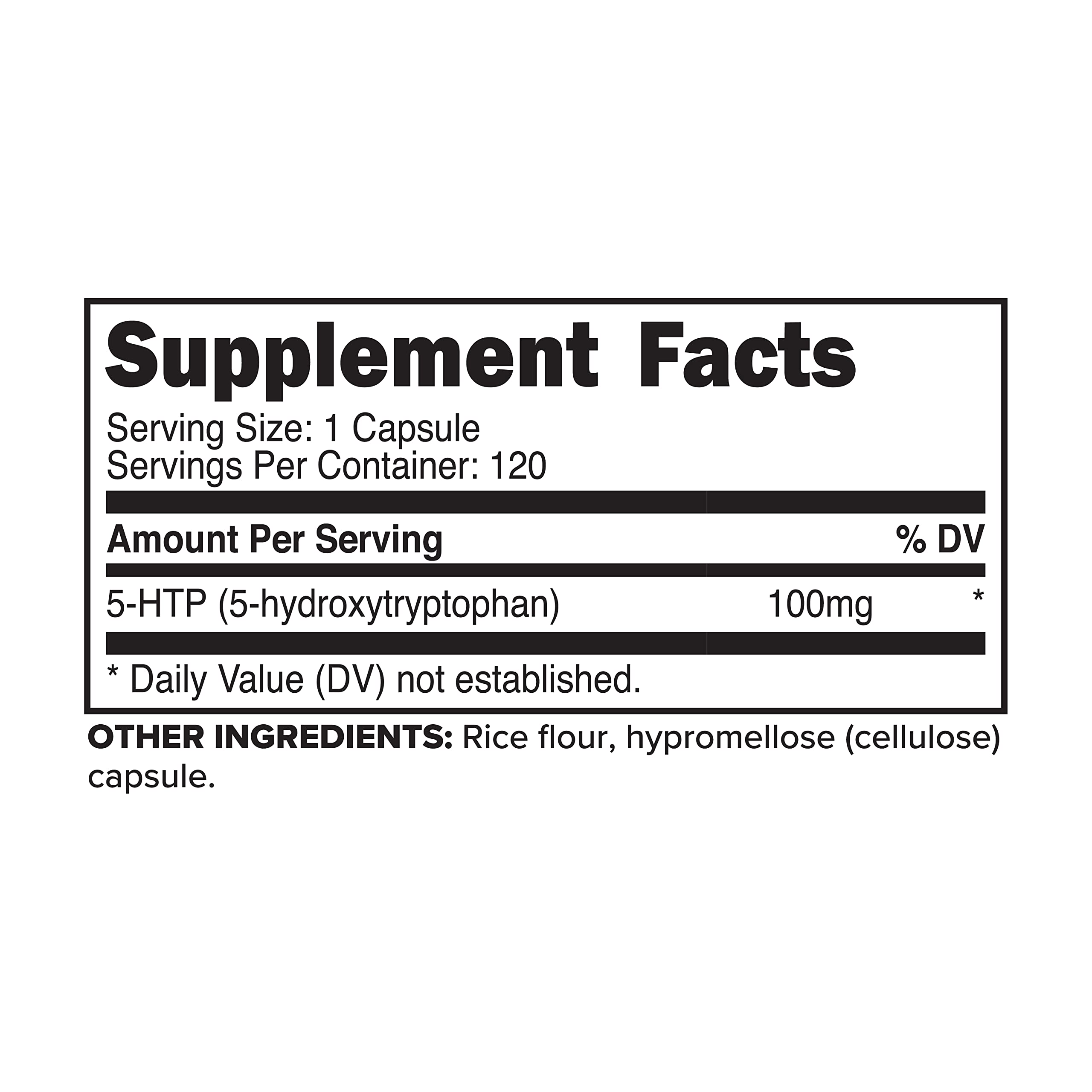 One Primaforce 5-HTP capsule showing 100mg serving