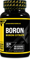 PrimaForce Boron Capsules bottle with 5 mg boron per capsule