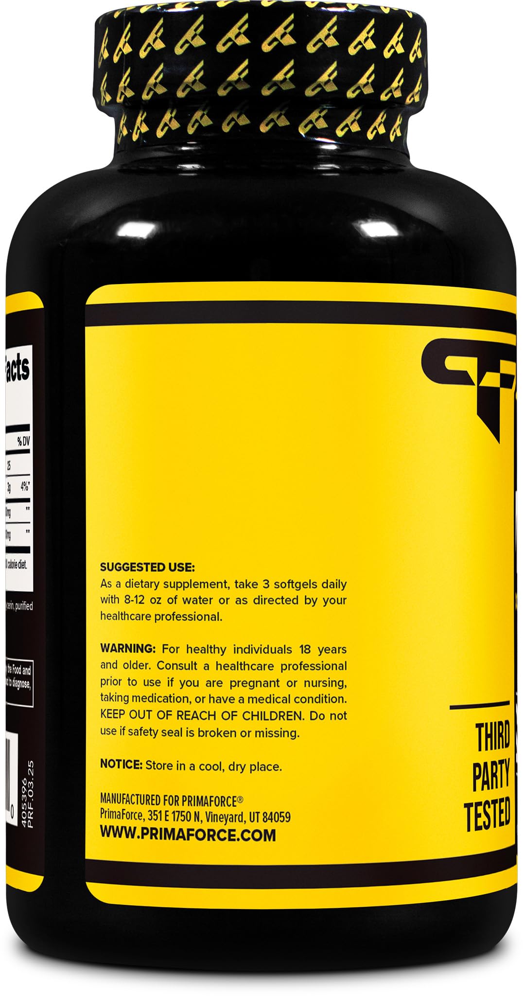 Softgel capsules of Max CLA against white background