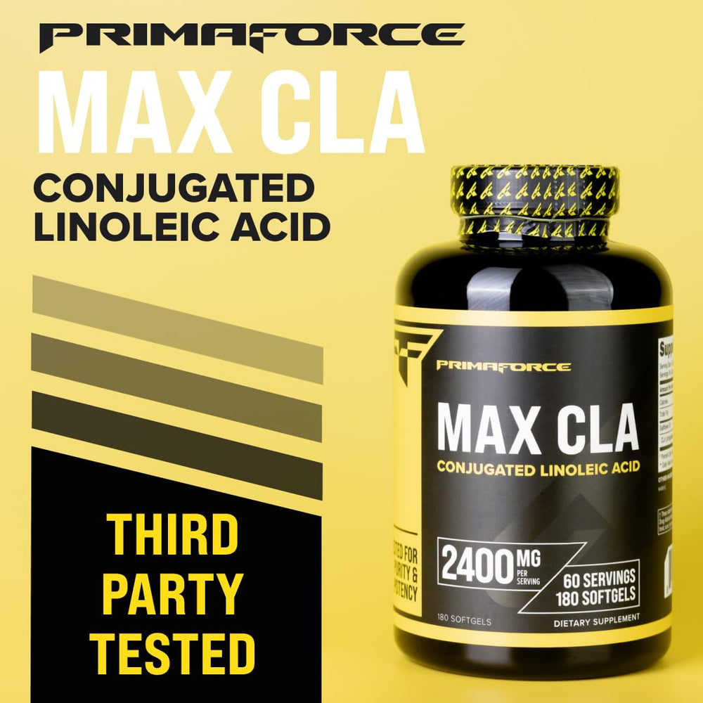 GMO-free and gluten-free CLA supplement branding