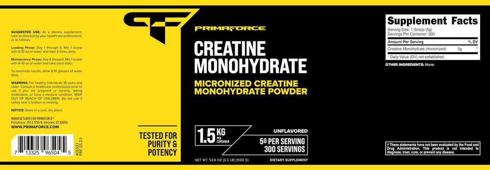 Primaforce Creatine Monohydrate 300 servings