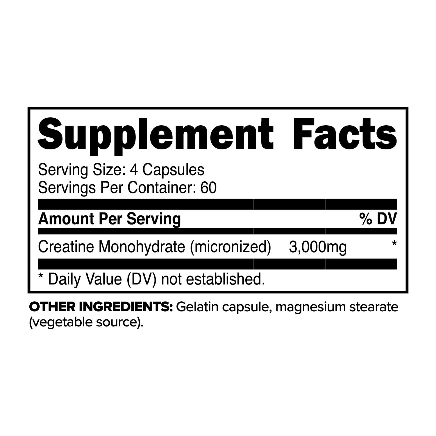 Close-up of Primaforce Creatine Monohydrate Capsules bottle