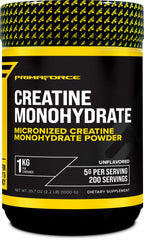 Front view of Primaforce Creatine Monohydrate Powder bottle
