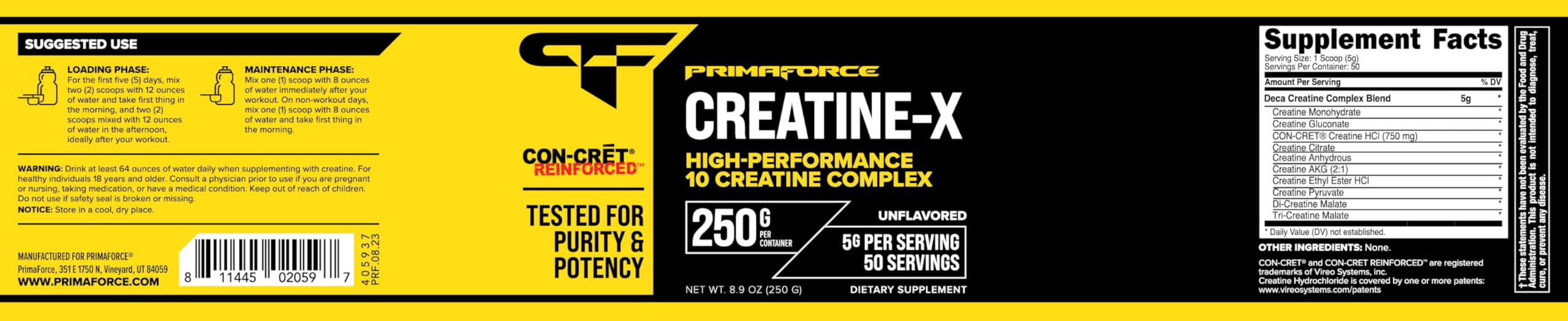 Manufacturing facility for PrimaForce Creatine-X (NSF GMP FDA-certified)