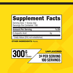 Serving scoop included with Primaforce D-Aspartic Acid 300 g