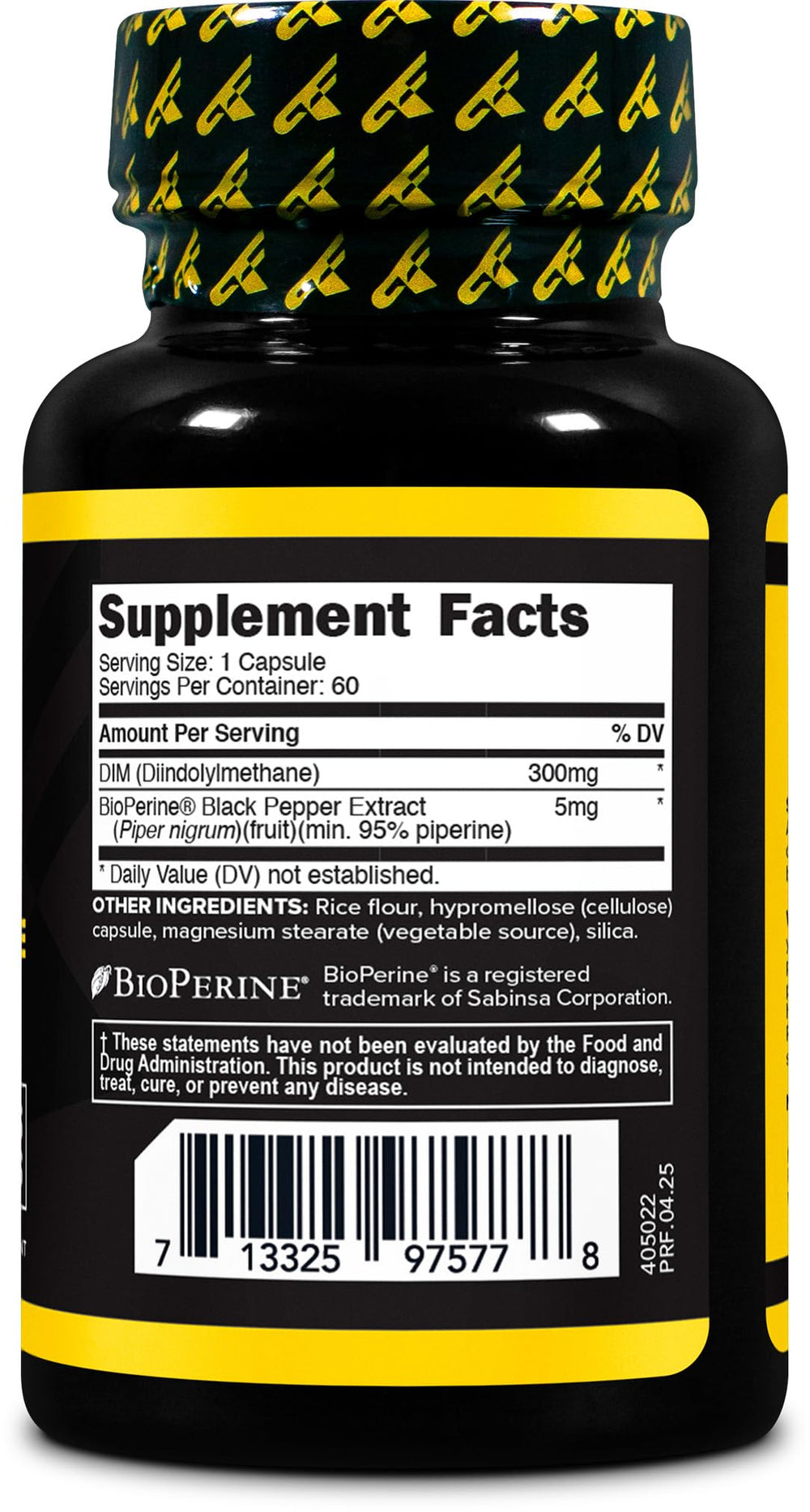 DIM ingredients and capsules (60-count)