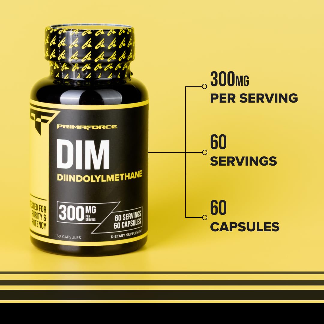 Vegetarian DIM capsules in bottle