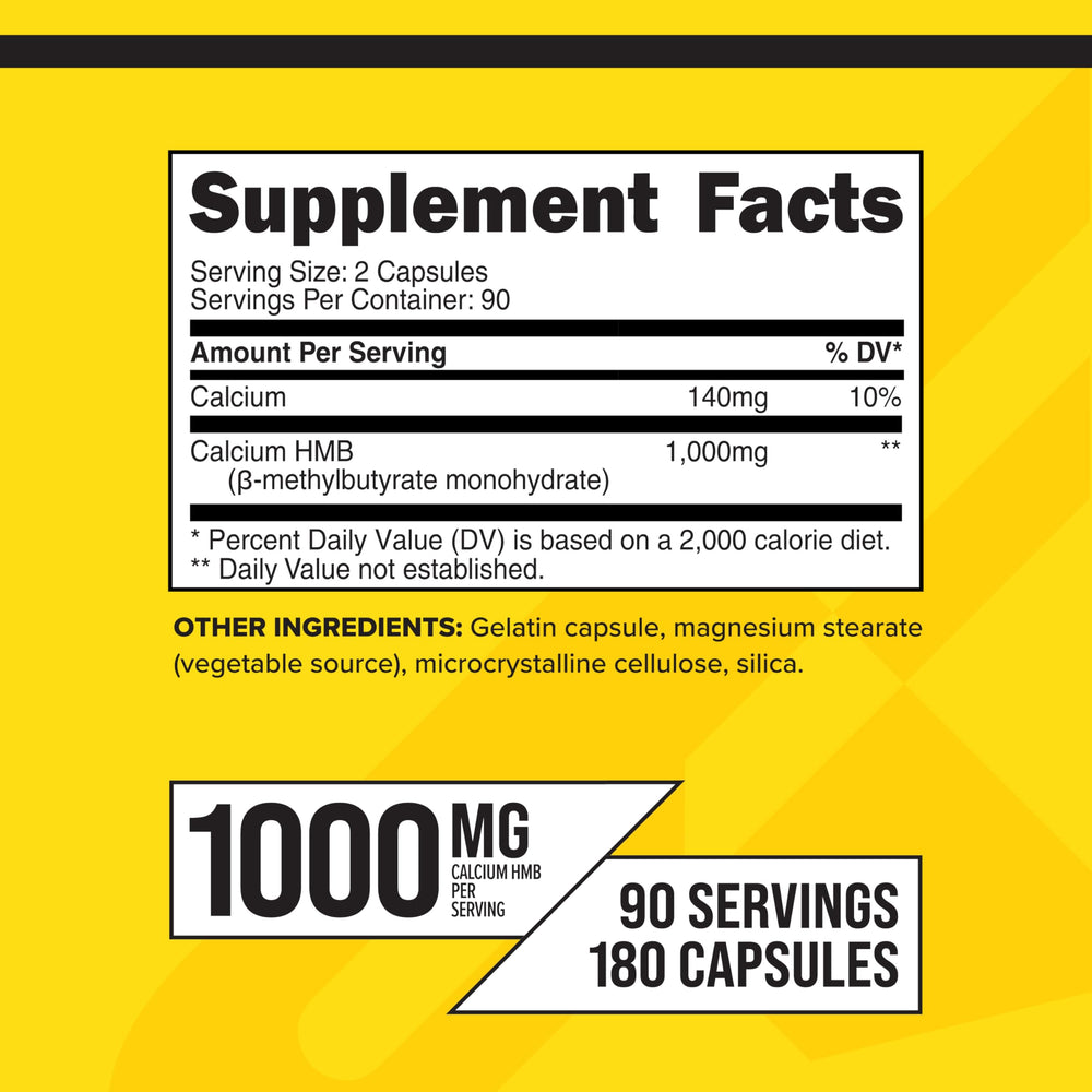 180 HMB capsules per bottle