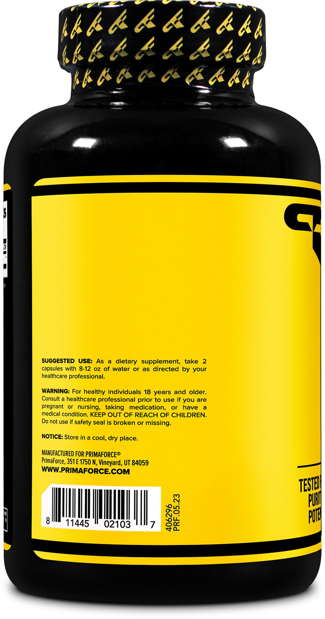 PrimaForce L-Arginine ingredients and supplement facts