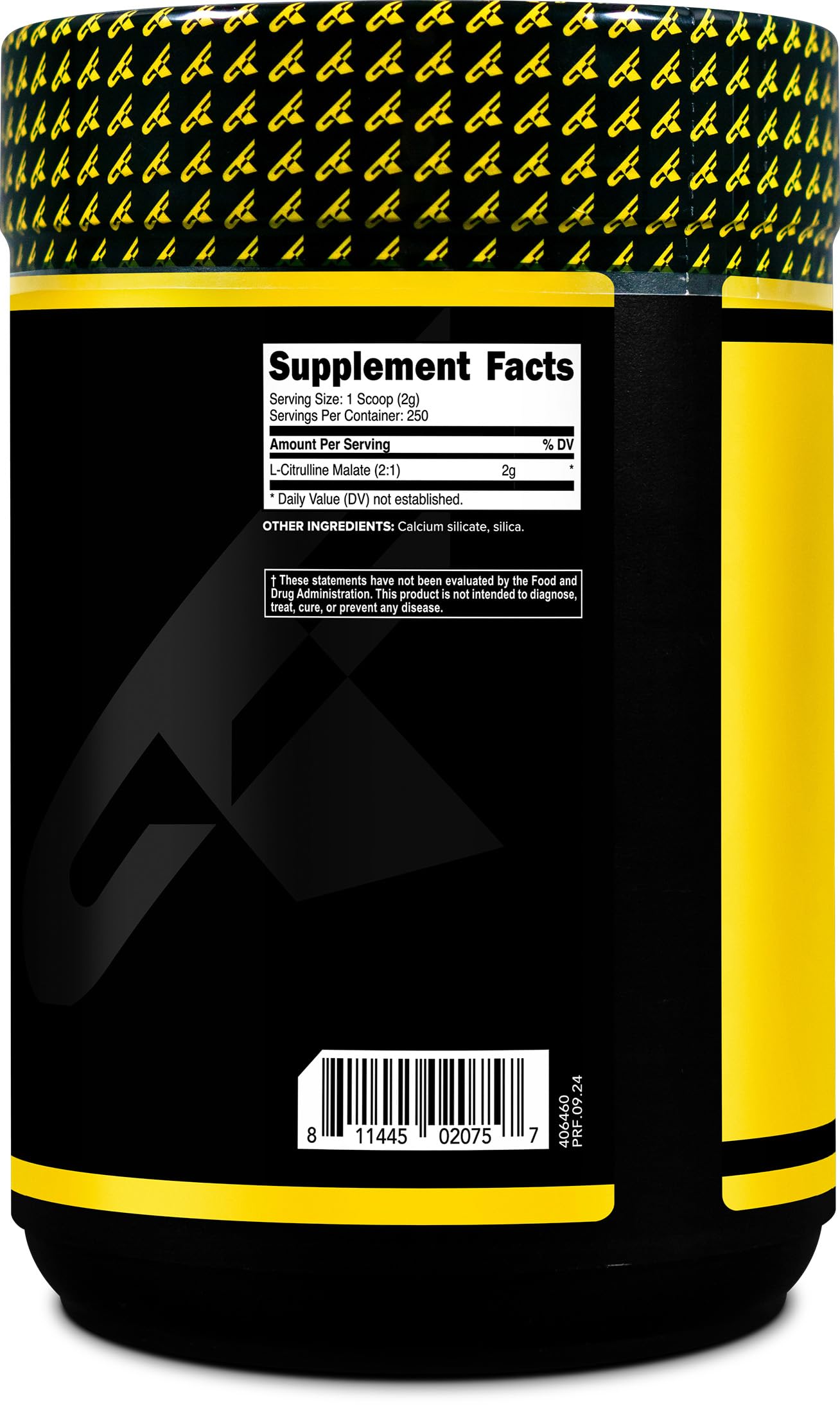 Label detail highlighting 2:1 L-Citrulline Malate ratio