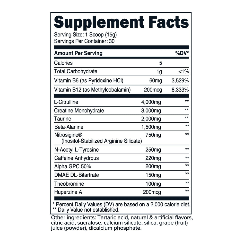 Primaforce Pre-Workout Complex grape scoop image for accurate serving sizes